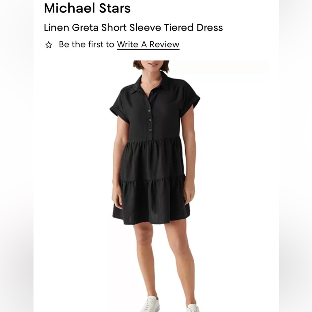 Michael Stars
Linen Greta Short Sleeve Tiered Dress